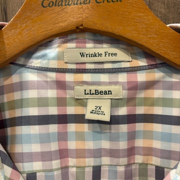 L.L. Bean Women’s 2X Plaid Button Down Shirt Wrinkle Free Top - Picture 4 of 11